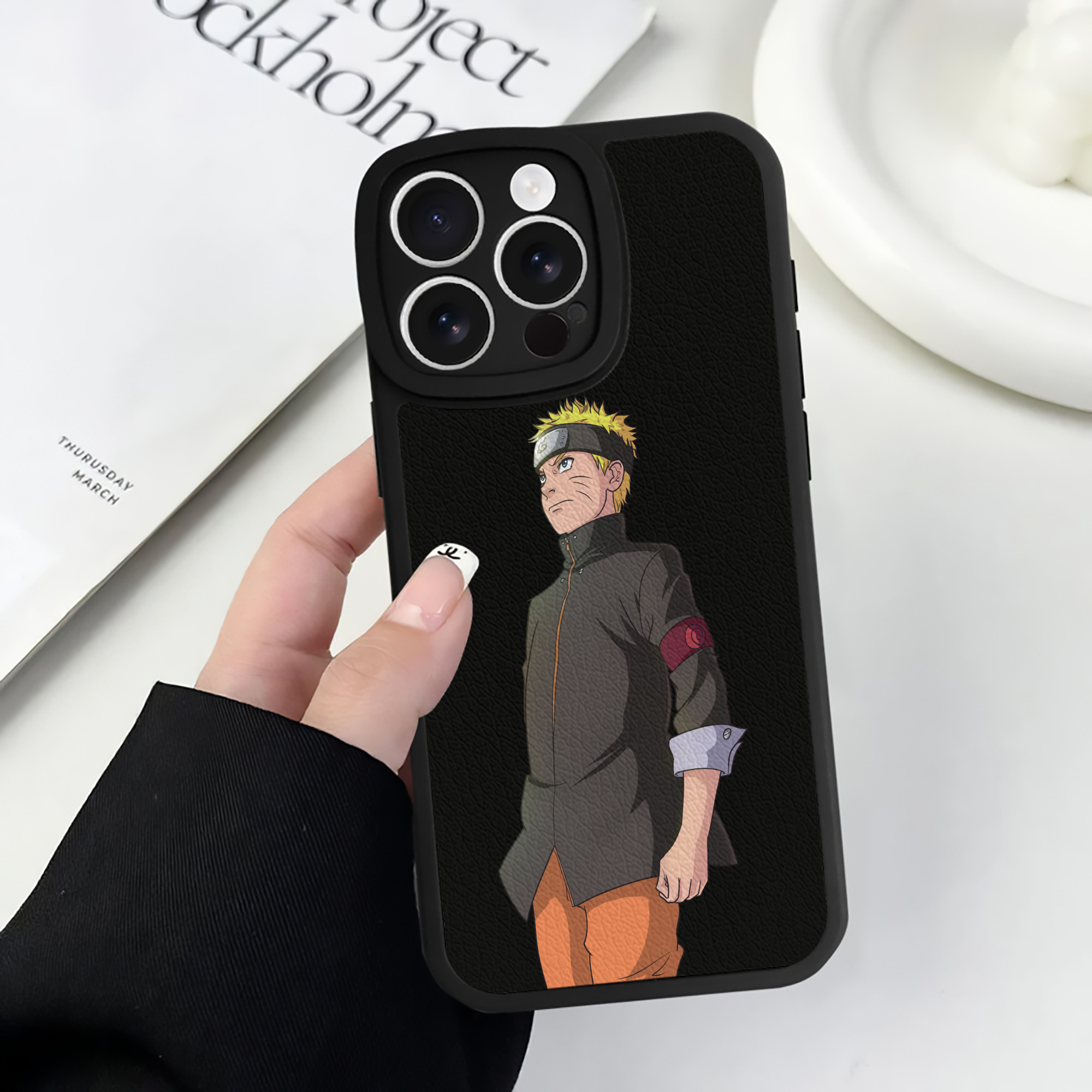 （画像用） NARUTO -ナルト- うずまき ナルト Uzumaki Naruto 【iPhone 16シリーズ対応】シリコンスマホケース（レザー調） 材質：シリコン
